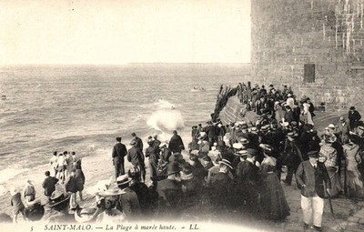 CPA 35 - SAINT-MALO (Ille et Vilaine) - 5. Der Strand bei Flut
