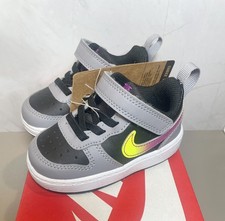 NIKE Court Borough Low Recraft Sneaker Toddler Size 5c Black/Purple/Grey NWT