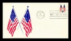 Dr Jim Stamps 1973 10c Crossed Flags First Day Cover Hand Colored Cachet