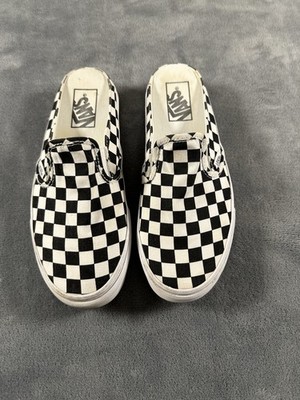 Vans Checkerboard Classic Slip-On Mule With Signature Rubber Waffle Outsoles