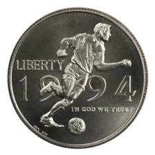 1994 -D World Cup Soccer BU Commemorative 50c Half dollar