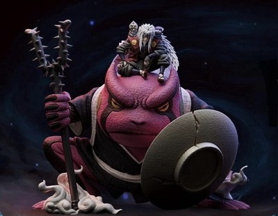 ICE Studios   Jiraiya & Gamaken  The Final Dance  Resin Statue Deluxe In Stock