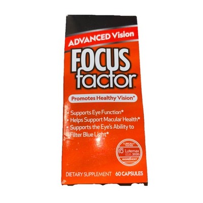 Focus Factor Advanced Vision 60 Capsules  Expires: 08/2025 New