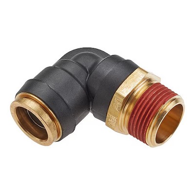 Legris Vs369ptcr-8-4 Swivel Elbow, Brass, Black