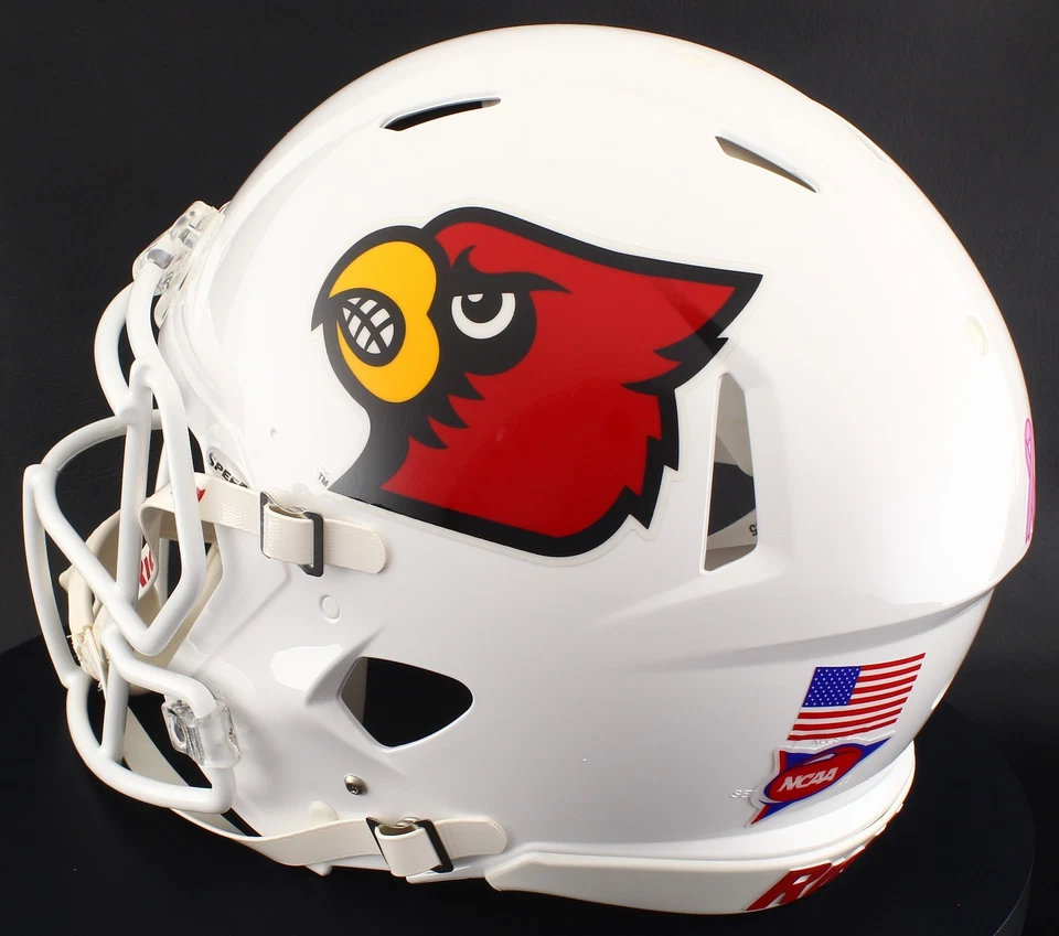 LOUISVILLE CARDINALS NCAA Riddell Speed Full Size AUTHENTIC Football Helmet - Image 4 of 4