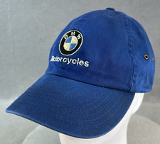 Vintage BMW Motorcycles Hat Cap Strapback Royal Blue Embroidered Logo 1990s