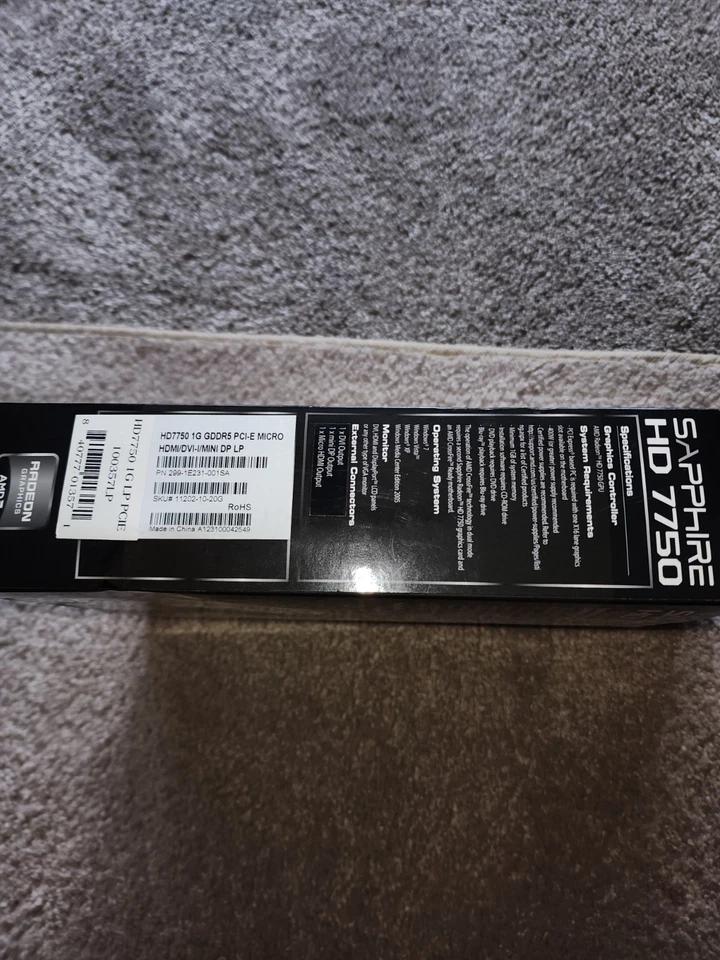 Sapphire AMD Radeon HD 7750 1GB DDR5 PCI-E Low Profile - Complete in box "unused - Image 2 of 4