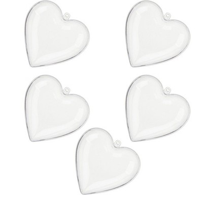 Herzf?rmige Acryl Ornamente f??r Weihnachtsb?ume und saisonale Displays