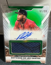 2025 Topps Pro Debut Deyvison De Los Santos Jumbo Relic Auto Green /99 #PDJAR-DD