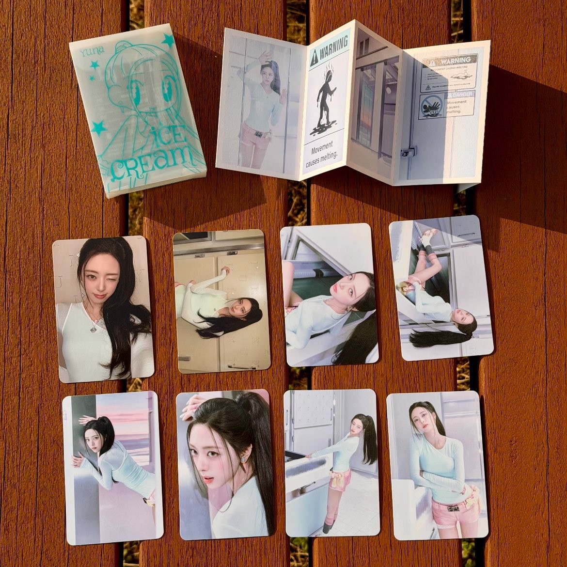 SHIN YUNA ITZY ICE CREAM DEBUT SOLO BAG OFFICIAL PHOTOCARD POB