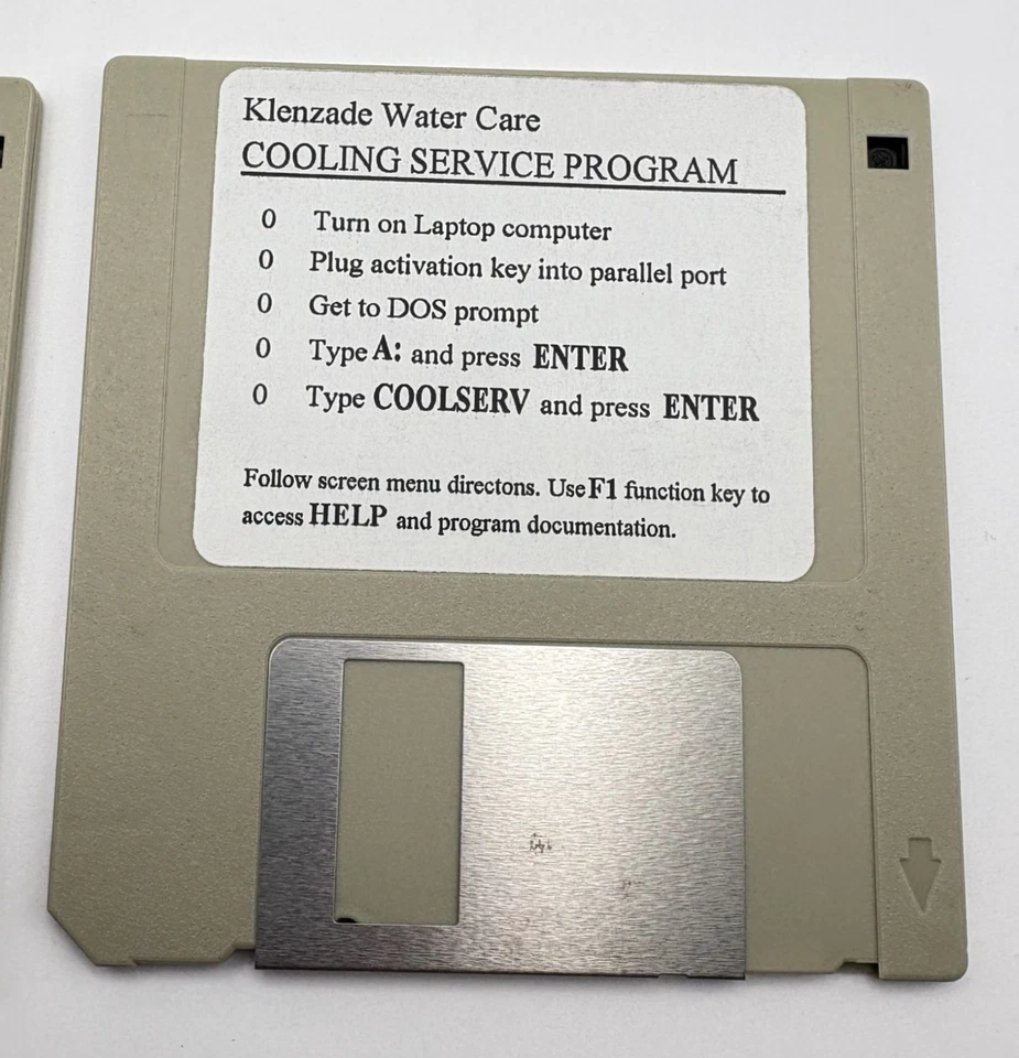 Klenzade Water Care Boiler & Cooling Service Program Floppy Disks Vintage DOS - Image 3 of 4