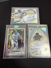 Randy Arozarena Autographed Card Set of 3 1of1 MLB Star Card Used