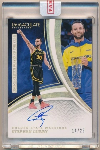 STEPHEN CURRY 2024/25 IMMACULATE AWARD WINNERS ON CARD AUTOGRAPH SP AUTO #14/25