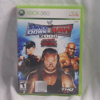 WWE SmackDown vs. Raw 2008 Featuring ECW (Microsoft Xbox 360, 2007) TESTED