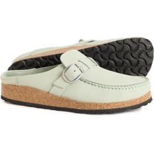 Birkenstock Buckley Clogs Natural Leather Color Matcha Narrow Width Size 39