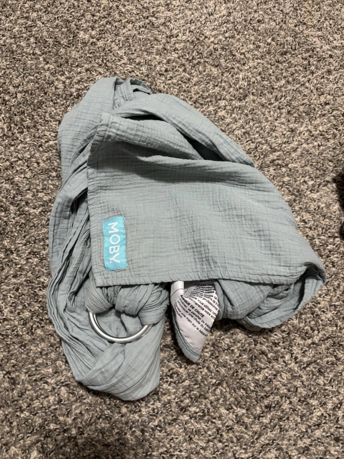 Moby Ring Sling -Flint Color - Baby Support Wrap Carrier - Cotton 8-33Lbs