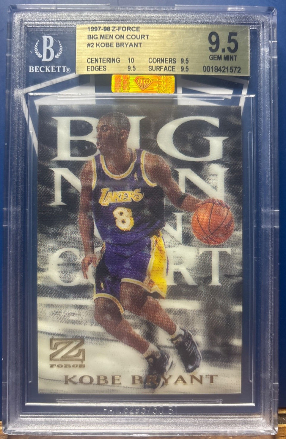 Kobe Bryant 1997 Skybox Z-Force #2BMOC Big Men on Court Price