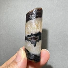 Natural China Inner Mongolia Gobi Banded Eye Agate Long Pipe