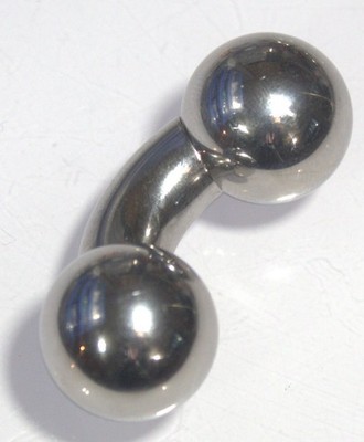 00g 1/2 Big XL Steel 19mm Ball Prince Albert Public Frenum Ear Barbell Weight