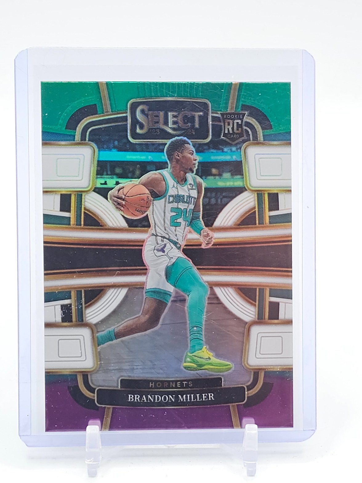 BRANDON MILLER 2023-24 SELECT CONCOURSE PRIZM ROOKIE GREEN WHITE PURPLE Q3813