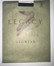 LEGACY LEGWEAR OPAQUE CONTROL TOP TIGHTS BLACK SIZE B PANTY HOSE