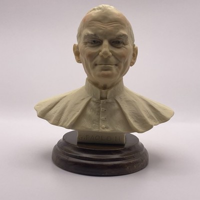 Vintage Pope John Paul 2nd G Paolo II Bust Figure 6'' Tall