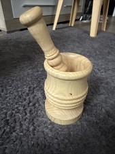 Holz Mörser mit Stößel Neu Nie Benutzt Sehr Schön Unbenutzt