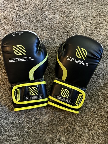 Sanabul Essential Gel Training/Sparring Boxing Gloves - 8 oz. - Yellow/Black EUC