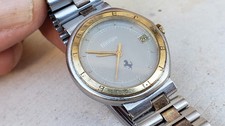 Orologio Donna Vintage Ferrari 2 Toni Argento Quadrante Ghost Quarzo