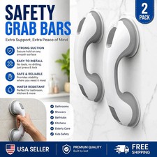 2 Pack Shower Grab Bar 12 Shower Suction Bar Handle Bathroom Safety Grip Handle
