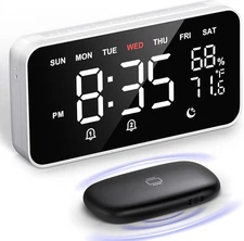 Bed Shaker Loud Alarm Clock for Heavy Sleepers Adults, Vibrating Dual Alarm Cloc