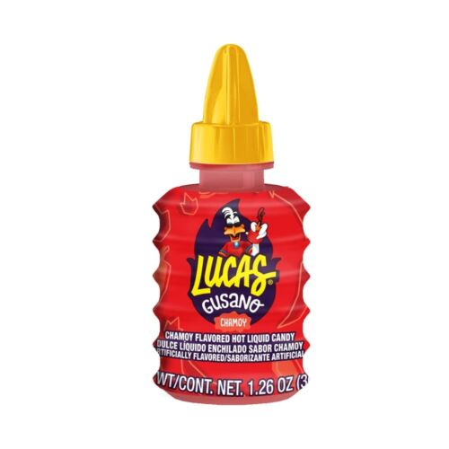 Lucas Gusano Fruity Chamoy Flavored Liquid Spicy Candy, 1.26oz - 10 Pieces Pack - Picture 9 of 10