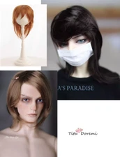 BJD Doll Wig 8-9" Toys SD MSD MDD 1/4 7-8" YOSD BB 1/6 6-7" Long Hair