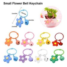Flower Bell Keychains for Handbags - Cute Hanging Bell Pendant Key Rings