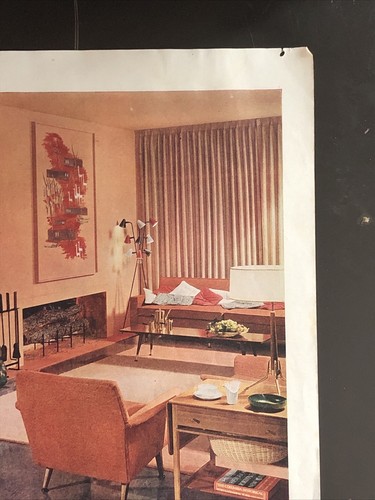 1955 Armstrong Custom Corlon Tile VTG 1950s 50s PRINT AD Modern Fashion Floors - Picture 3 of 5