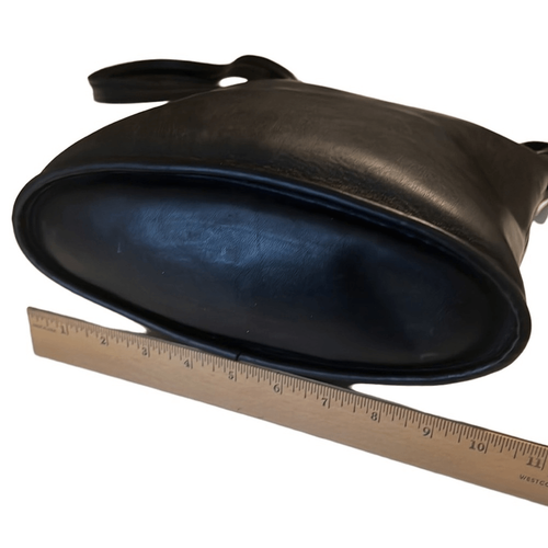 Coach Reisetasche schwarz handschuhgegerbt Reißverschluss oben Leder Schultertasche O21-2147 - Bild 7 von 14