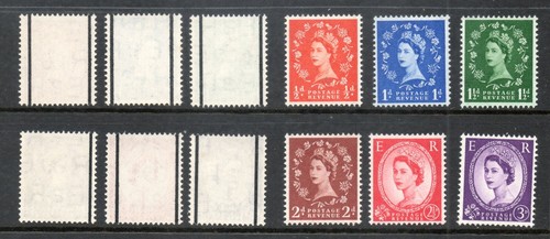 GB QEII 1957 SG561 - SG566 Wilding Graphite Set  6 MNH Unmounted mint stamps - Picture 1 of 3