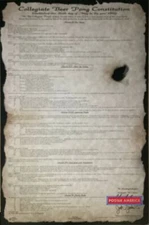 Collegiate Beer Pong Constitution 2005 Poster 23 x 35