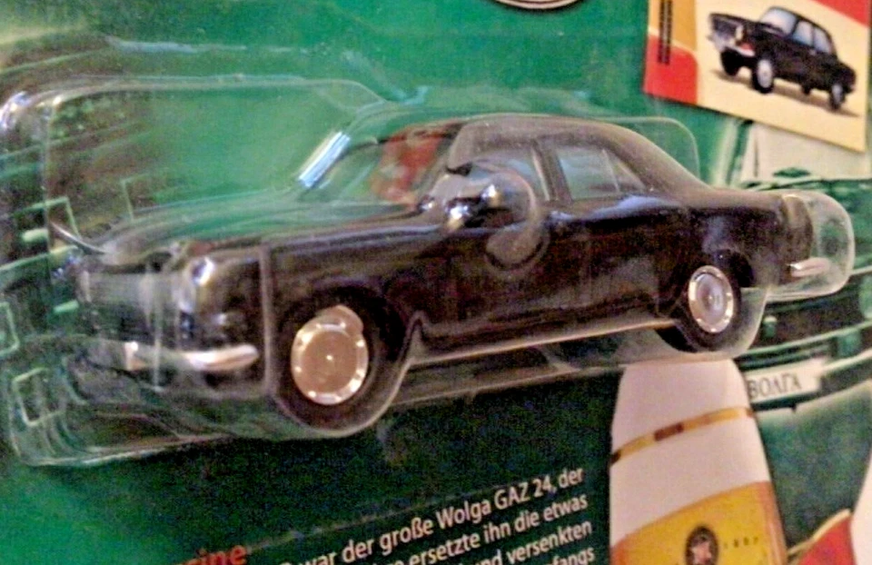 Grell 1:64 GAZ VOLGA 2410 en NEGRO Unión Soviética Rusia coches de RDA Alemania Oriental Foto 3 de 4