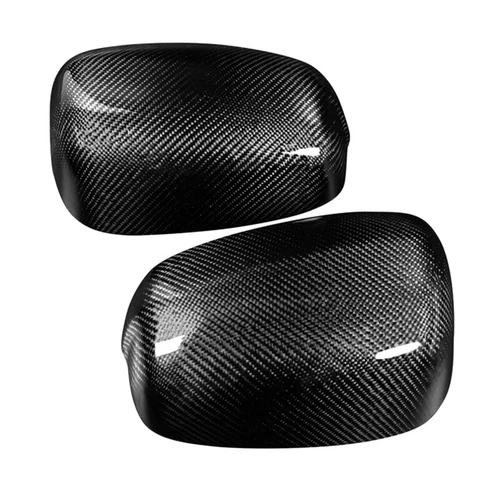 2PCS Real Carbon Fiber Car Side Mirror Cover Caps For 2008-2013 Honda Fit - Picture 5 of 7