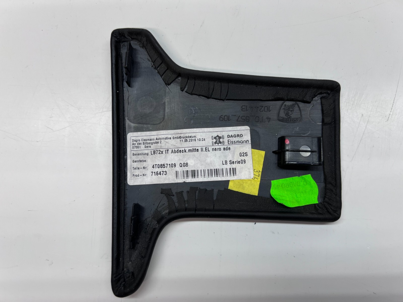 LAMBORGHINI HURACAN LP610 LEFT LH LOWER DASH COVER TRIM LEATHER OEM 4T0857109