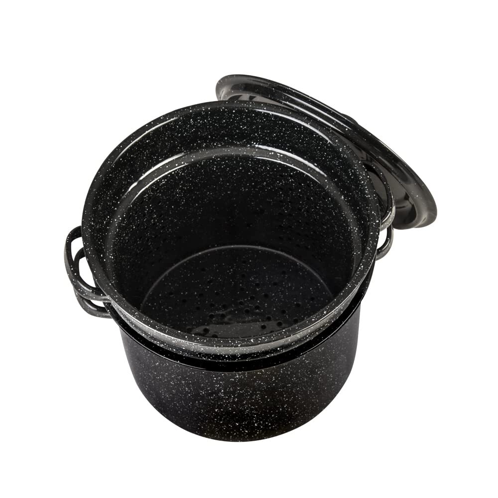Granite Ware 7.5 Qt 3 Piece Multiuse Pasta Pot Set, Strainer Pot with lid