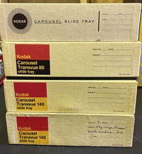 Lot of 4 Kodak Carousel Transvue Slide Trays 2x80 2x140
