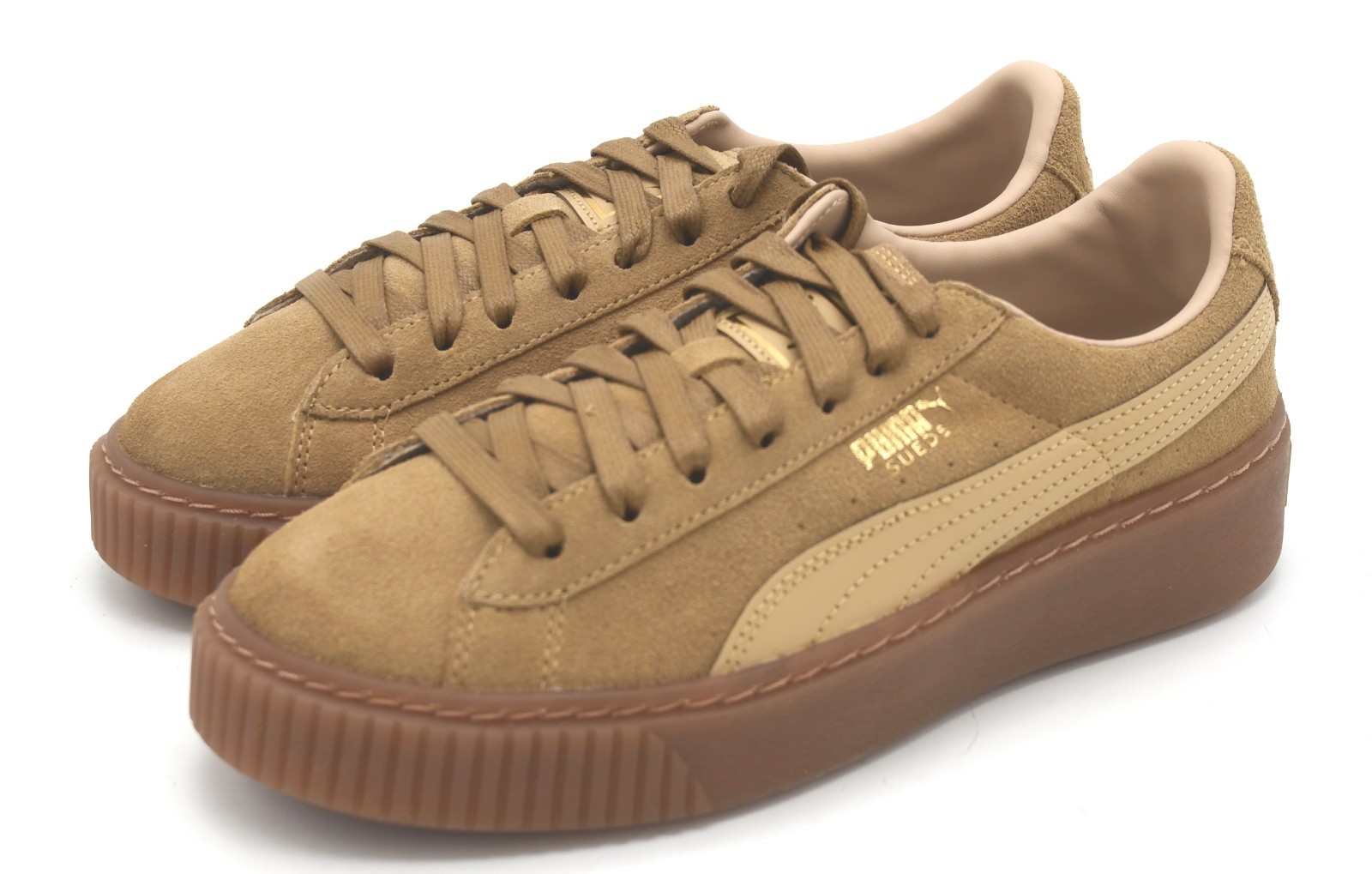 puma suede platform core oatmeal