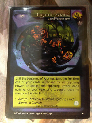 Magi Nation - Voice of the Storms ''Lightning Sand''   Bograth   Rare   X1