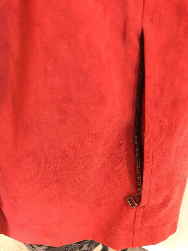 Dressbarn куртка размер 22/24 оранжевый ржавчины эластичной молнии спереди лентой воротник карманы - Изображение 4 из 4