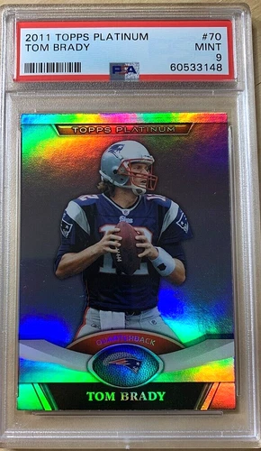 2011 Topps Platinum Football #70 Tom Brady PSA 9 Low Pop only four 10s