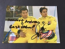 Alex Young 2001-2002 Minardi Formula 1 Signed Autograph Card 15x20