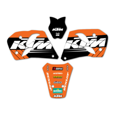 KTM Graphics Kit EXC 1993-1997 SX-EXC 21mil Laminated Gloss Decal MX Sticker