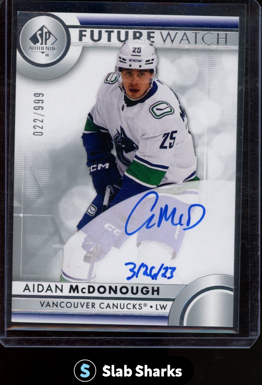 2023 SP AUTHENTIC #144 AIDAN MCDONOUGH FUTURE WATCH AUTO ROOKIE INSCRIBED /50